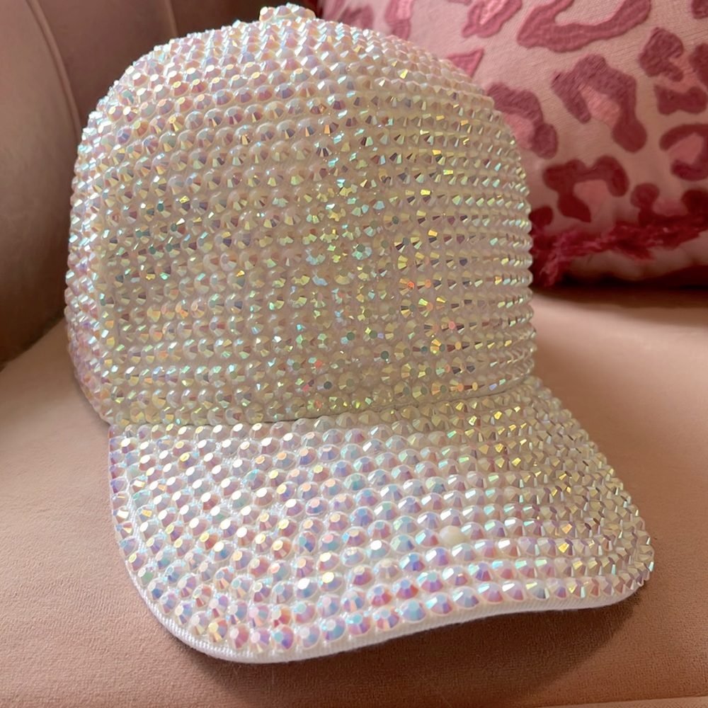 Bling hat with Velcro adjustable backing- Brand New